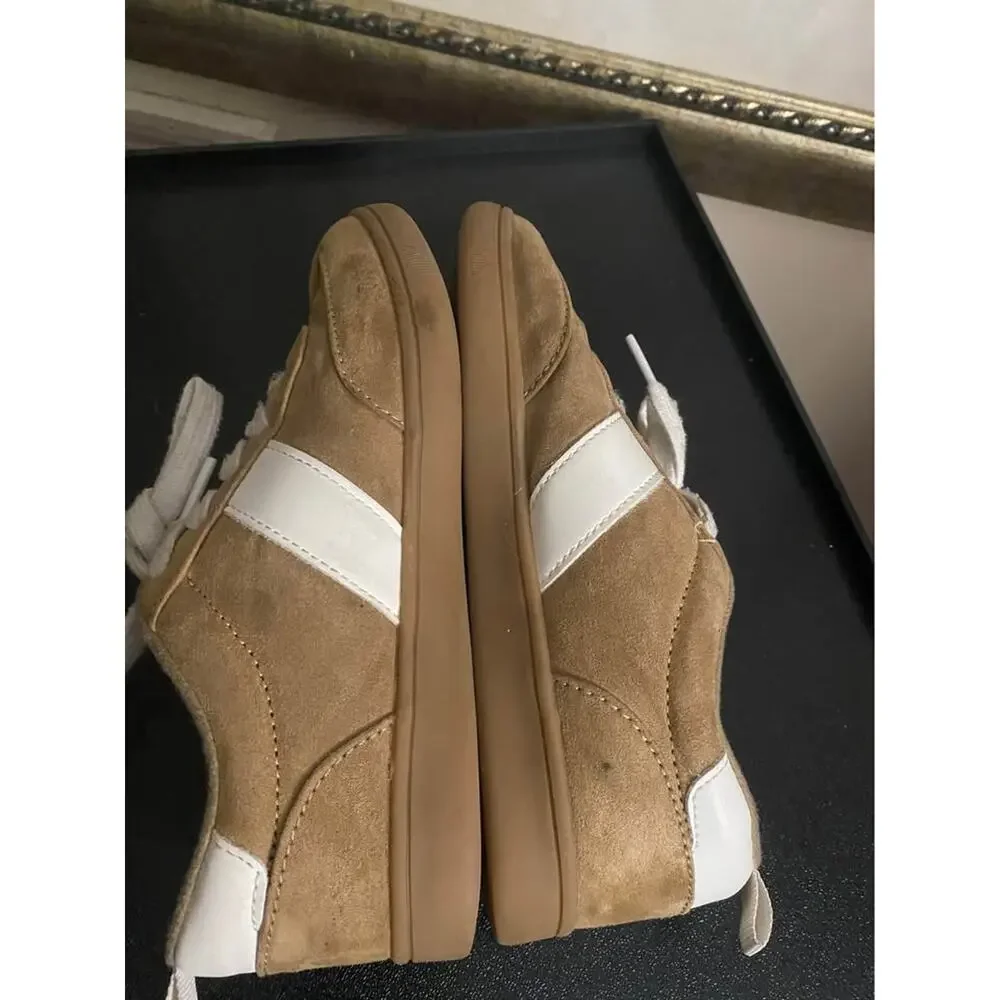 Old Navy Kids’ Tan & White Lace-Up Sneakers – Size 1